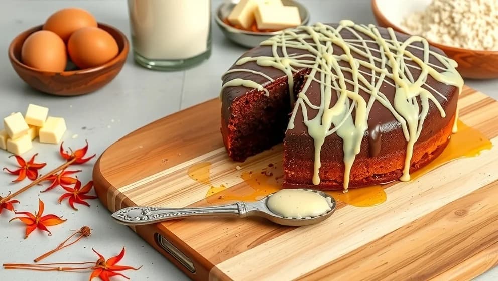 Saffranskladdkaka med vit choklad hemma